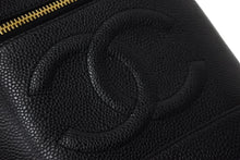 Load image into Gallery viewer, CHANEL シャネル ハンドバッグ 縦長バニティバック ココマーク キャビアスキン 6番台 ブラック ゴールド金具 美品 中古 55455