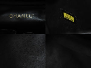 CHANEL シャネル ハンドバッグ 縦長バニティバック ココマーク キャビアスキン 6番台 ブラック ゴールド金具 美品 中古 55455