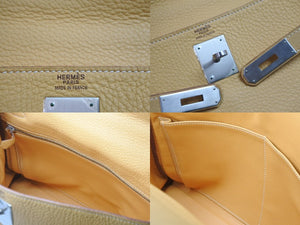 HERMES エルメス ケリー32 内縫い ナチュラルサブレ トリヨンクレマンス マットシルバー金具 □D刻印 2000年 中古 55462