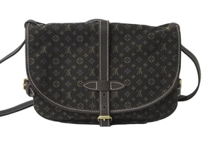 Louis Vuitton ルイヴィトン モノグラムミニラン ソミュール30 M95227 ブラウン ショルダーバッグ ゴールド金具 美品 中古 55468