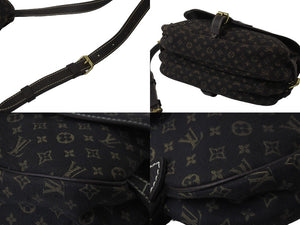 Louis Vuitton ルイヴィトン モノグラムミニラン ソミュール30 M95227 ブラウン ショルダーバッグ ゴールド金具 美品 中古 55468