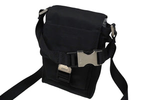 極美品 PRADA プラダ ミニショルダーバッグ ナイロン トライアングルロゴ ブラック シルバー金具 中古 55482 
