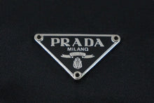 画像をギャラリービューアに読み込む, 極美品 PRADA プラダ ミニショルダーバッグ ナイロン トライアングルロゴ ブラック シルバー金具 中古 55482 