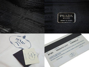 PRADA プラダ TESSUTO CITY トートバッグ ショルダーバッグ トライアングルロゴ ナイロン 茶色 ブラウン B7351 美品 中古 55513