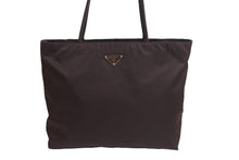 Load image into Gallery viewer, PRADA プラダ TESSUTO CITY トートバッグ ショルダーバッグ トライアングルロゴ ナイロン 茶色 ブラウン B7351 美品 中古 55513