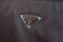 Load image into Gallery viewer, PRADA プラダ TESSUTO CITY トートバッグ ショルダーバッグ トライアングルロゴ ナイロン 茶色 ブラウン B7351 美品 中古 55513