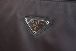 PRADA プラダ TESSUTO CITY トートバッグ ショルダーバッグ トライアングルロゴ ナイロン 茶色 ブラウン B7351 美品 中古 55513