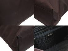 Load image into Gallery viewer, PRADA プラダ TESSUTO CITY トートバッグ ショルダーバッグ トライアングルロゴ ナイロン 茶色 ブラウン B7351 美品 中古 55513