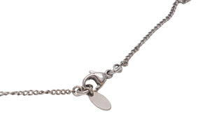 CHANEL シャネル ネックレス ペンダント チョーカー ココマーク ラインストーン シルバー 09V 美品 中古 55518