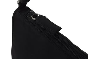 PRADA プラダ ハンドバッグ ワンショルダー トライアングルロゴ ブラック ナイロン シルバー金具 美品 中古 55524 