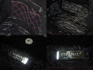 極美品 CHANEL シャネル ココネージュ ココマーク 2WAY チェーン トートバッグ 28番台 ブラック ピンク パイル 中古 55540