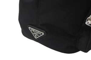 PRADA プラダ ハンドバッグ ロボ パッチ 2WAYショルダーバッグ 1BH097 ナイロン ブラック シルバー金具 美品 中古 55545