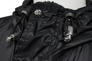 CHROME HEARTS クロムハーツ ナイロンジャケット フードジャケット レースストッパー ブラック SV925 サイズS美品 中古 55552