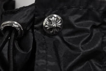 Load image into Gallery viewer, CHROME HEARTS クロムハーツ ナイロンジャケット フードジャケット レースストッパー ブラック SV925 サイズS美品 中古 55552