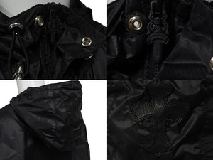 CHROME HEARTS クロムハーツ ナイロンジャケット フードジャケット レースストッパー ブラック SV925 サイズS美品 中古 55552