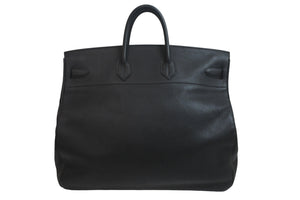 HERMES エルメス ボストンバッグ オータクロア 50 □E刻印 フィヨルド ブラック系 ブロンズ金具 美品 中古 55555