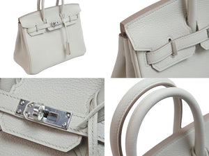新品未使用 HERMES エルメス ハンドバッグ バーキン25 ベトン ベトン シルバー金具 トゴ B刻印 中古 55558