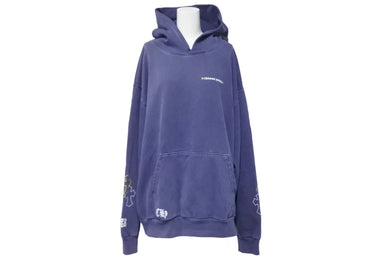 ChromeHearts クロムハーツ DRAKE HD PLVR Certified Lover Boy ドレイク プルオーバーパーカー ブルー XL 美品 中古 55565