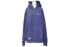 ChromeHearts クロムハーツ DRAKE HD PLVR Certified Lover Boy ドレイク プルオーバーパーカー ブルー XL 美品 中古 55565