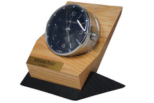 Load image into Gallery viewer, 新品未使用 AUDEMARS PIGUET オーデマピゲ 置き時計 CODE 11.59 ステンレス クォーツ シルバー ネイビー文字盤 アラーム 55567