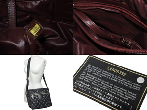 CHANEL シャネル コココクーン ココマーク 14番台 ショルダーバッグ ブラック ナイロン レザー 美品 中古 55570