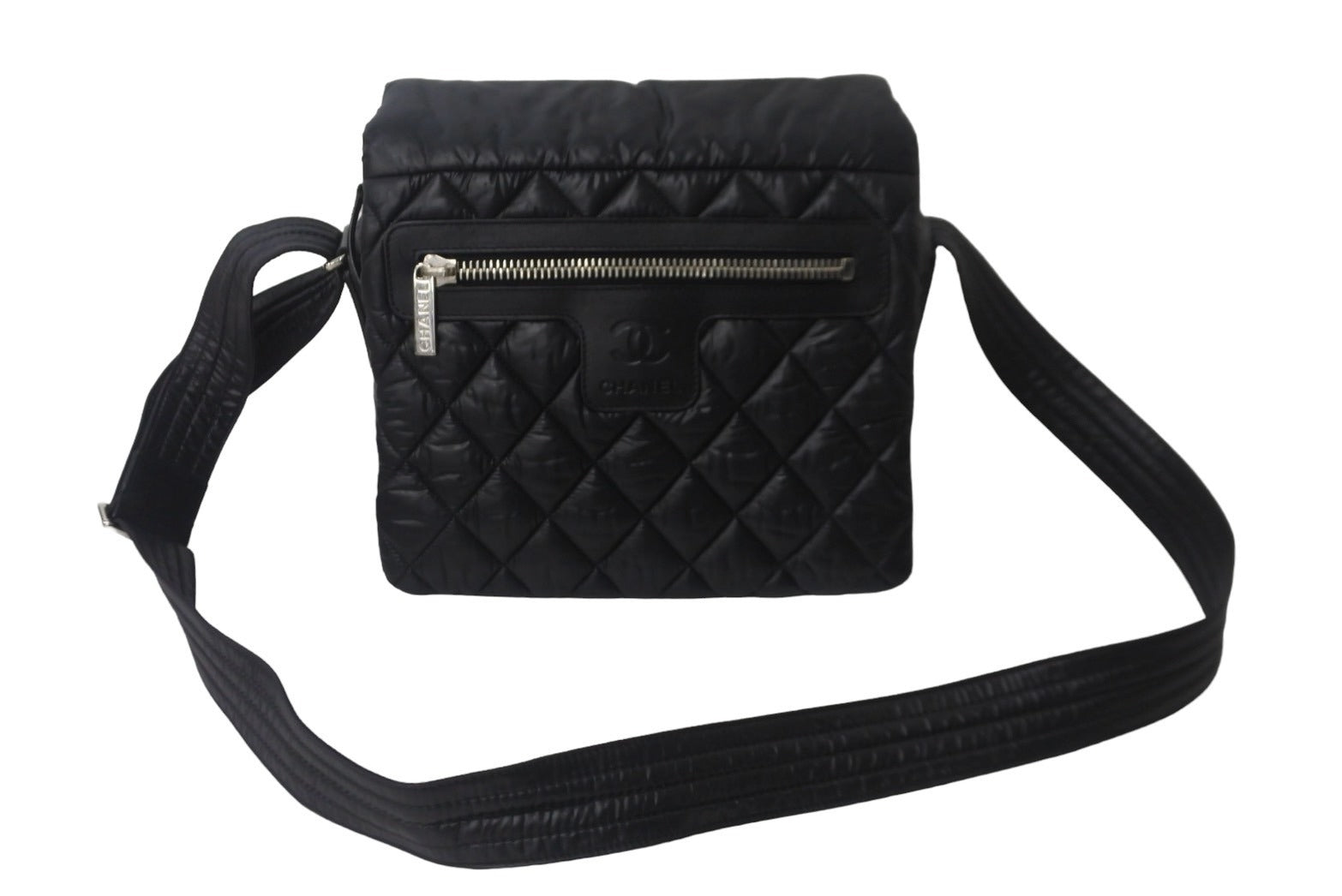 シャネル CHANEL ココマーク ブラックナイロン トートバッグ  