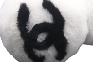 極美品 CHANEL シャネル ココマーク イヤーマフラー 耳当て ファー ホワイト 中古 55571