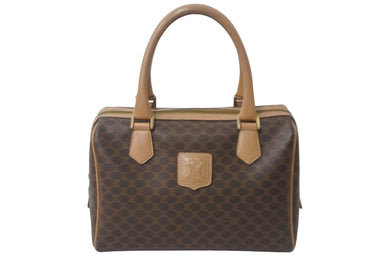 セリーヌ CELINE セリーヌ ヴィンテージ スピーディ 25cm ハンドバッグ カバン ボストン マカダム ブラウン 美品 中古 55576