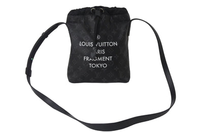 LOUIS VUITTON ルイヴィトン ショルダーバッグ 巾着 フラグメント 藤原ヒロシ ナノバッグ M43418 ノワール 美品 中古 55589