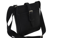 Load image into Gallery viewer, BURBERRY バーバリー ショルダーバッグ 斜め掛け レザー ブラック 黒 シルバー金具 美品 中古 55950