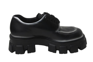 以前同様 PRADA プラダ モノリス ブラッシュドレザー レースアップサンダル 2EE356_3LMH_F0I89 サイズ6 中古 55611 