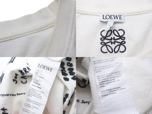 LOEWE ロエベ 21年 レター エンブロイダリー 半袖Ｔシャツ トップス H526Y22J24 ホワイト サイズL 良品 中古 55619
