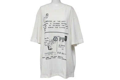 LOEWE ロエベ 21年 レター エンブロイダリー 半袖Ｔシャツ トップス H526Y22J24 ホワイト サイズL 良品 中古 55619