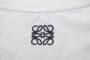 LOEWE ロエベ 21年 レター エンブロイダリー 半袖Ｔシャツ トップス H526Y22J24 ホワイト サイズL 良品 中古 55619