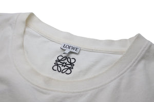 LOEWE ロエベ 21年 レター エンブロイダリー 半袖Ｔシャツ トップス H526Y22J24 ホワイト サイズL 良品 中古 55619
