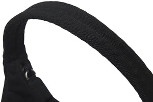 極美品 PRADA プラダ ハンドバッグ ワンショルダー MV515 ホーボー ミニバッグ 三角 ブラック シルバー金具 中古 55626 