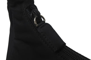 極美品 PRADA プラダ ハンドバッグ ワンショルダー MV515 ホーボー ミニバッグ 三角 ブラック シルバー金具 中古 55626 