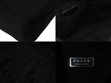 画像をギャラリービューアに読み込む, 極美品 PRADA プラダ ハンドバッグ ワンショルダー MV515 ホーボー ミニバッグ 三角 ブラック シルバー金具 中古 55626 