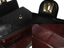 Load image into Gallery viewer, CHANEL シャネル チェーンショルダーバッグ ミニマトラッセ20cm 1番台 ラムスキン ブラック ゴールド金具 美品 中古 55630