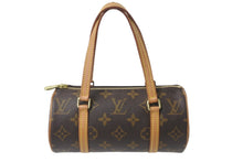Load image into Gallery viewer, LOUIS VUITTON ルイ・ヴィトン ハンドバッグ ミニパピヨン19 モノグラム ブラウン M51389 ゴールド金具 美品 中古 55641