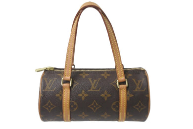 LOUIS VUITTON ルイ・ヴィトン ハンドバッグ ミニパピヨン19 モノグラム ブラウン M51389 ゴールド金具 美品 中古 55641