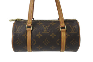 LOUIS VUITTON ルイ・ヴィトン ハンドバッグ ミニパピヨン19 モノグラム ブラウン M51389 ゴールド金具 美品 中古 55641