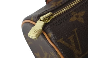 LOUIS VUITTON ルイ・ヴィトン ハンドバッグ ミニパピヨン19 モノグラム ブラウン M51389 ゴールド金具 美品 中古 55641