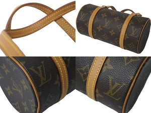 LOUIS VUITTON ルイ・ヴィトン ハンドバッグ ミニパピヨン19 モノグラム ブラウン M51389 ゴールド金具 美品 中古 55641