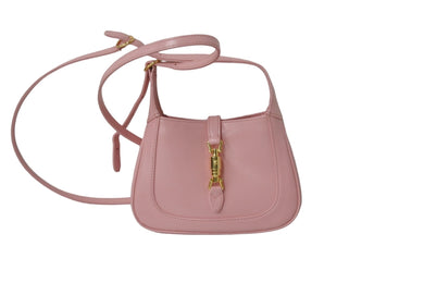 極美品 GUCCI グッチ ショルダーバッグ ジャッキー1961 ミニバック ピンク 637091 10O0G 5815 ゴールド金具 中古 55644