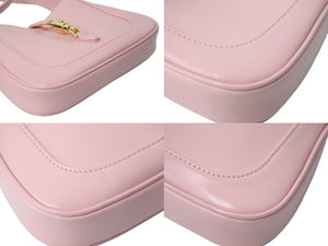 極美品 GUCCI グッチ ショルダーバッグ ジャッキー1961 ミニバック ピンク 637091 10O0G 5815 ゴールド金具 中古 55644