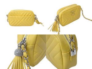 CHANEL シャネル レザー チェーン ショルダーバッグ タッセル