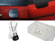 Load image into Gallery viewer, GUCCI グッチ ショルダーバッグ 2WAY レディロック ブラック ボックスカーフ 000 46 0210 ゴールド金具 美品 中古 55647