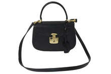 Load image into Gallery viewer, GUCCI グッチ ショルダーバッグ 2WAY レディロック ブラック ボックスカーフ 000 46 0210 ゴールド金具 美品 中古 55647