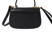 Load image into Gallery viewer, GUCCI グッチ ショルダーバッグ 2WAY レディロック ブラック ボックスカーフ 000 46 0210 ゴールド金具 美品 中古 55647
